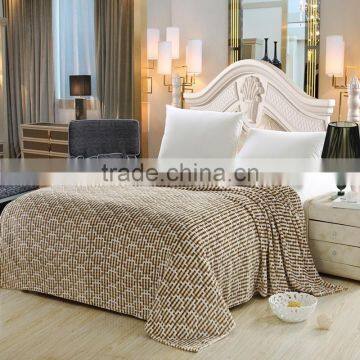 Chinese Check Motifs Flannel Blanket,six Colours Can be Choosed photo-2