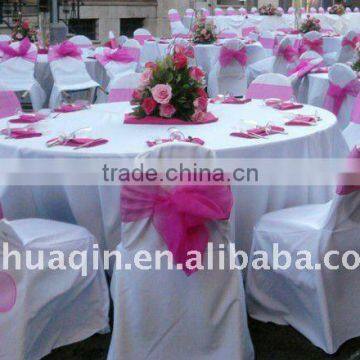 polyester banquet chair cover white wedding tablecloth and table cover