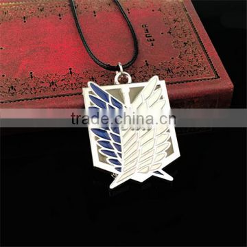 Japanese Anime Attack On Titan Necklace Promotion Gift Anime Necklace Hot selling Attack On Titan cosplay accessory