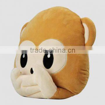 Factory Direct Plush Monkey Emoji Pillow Plush