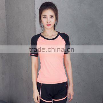 Women Gym Fitness Yoga Sports O-neck T-Shirt