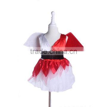 Halloween white and red wing with dress children devil dress children devil dress