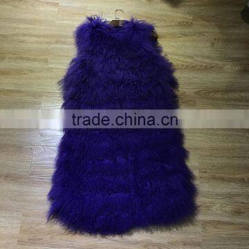 SJ087 2017 New Fashion Model Show Sheep Vest for Women photo-5