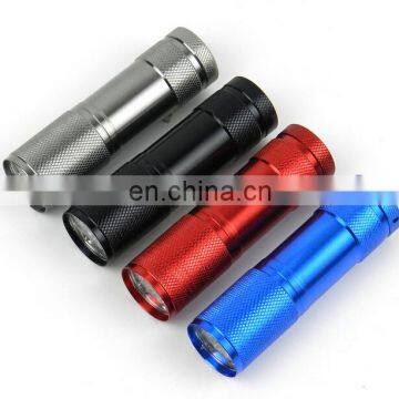 aluminum alloy 9led flashlight 3*AAA 9led torch flashlight