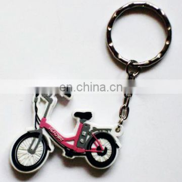 fashion bicycle keychain push bike moulding keychain