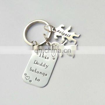 Personalized Dad keychain -this daddy belongs to