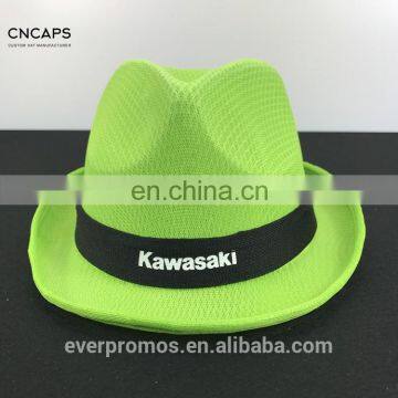 Polyester Fedora Hat With Custom Brand Logo Printing CNCAPS