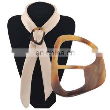 Korean Simple Environmental Door Shape Horn Scarf Buckle