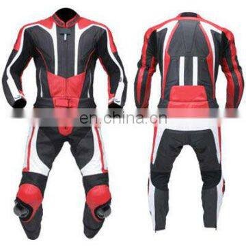 (Supper Deal) SH-554 Genuine Leather Motor Bike Suit,Leather Racing Motorcycle Suit