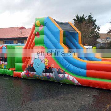 New product small tarpaulin inflatable slide with bounce house for sale