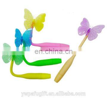 multicolor butterfly shape flexible ball pen