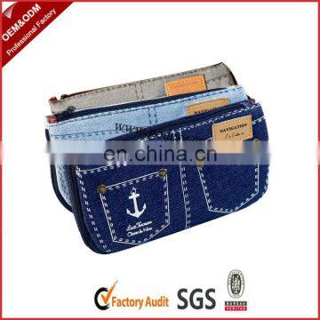 Plain custom printed jean purses in fasion