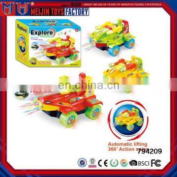 2017 NEW plastic B/O electric car toy with music and light