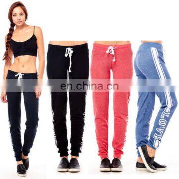 women work out running drawstring sweatpants jogger pants