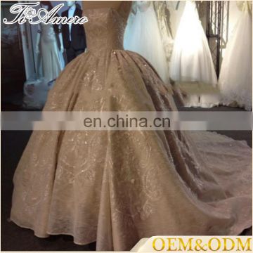 Th-5795C Empire victorian elie saab dress quality real picture lofty beading luxury wedding dresses