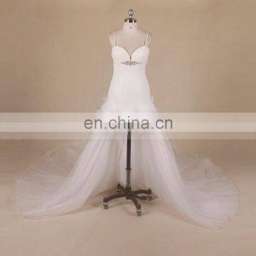 Fashionable Style Front Short Wedding Dress With Detachable Skirt