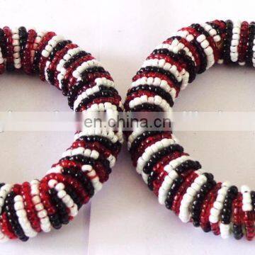 Belly Dance Bracelet-Bollywood Bangles-Traditional Pearl Beaded Bangles-Pearl Jewellery-Wedding Wear Bangles Wholesale photo-3