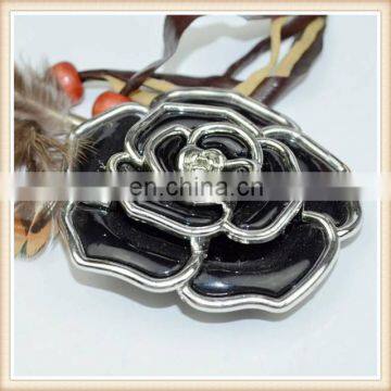 fashion metal black flower brooch for women dress