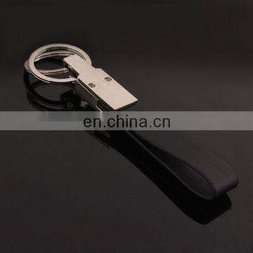 Double Ring Leather Keychain Laser Pointer Keychain photo-2