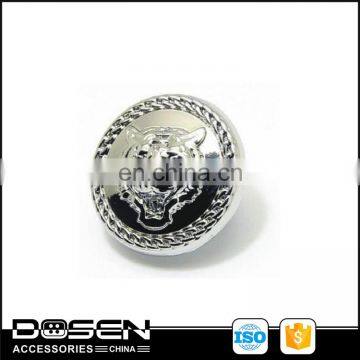 Vogue style durable effect engraved tiger logo sewing buttons for clothing decorate ,garment accessories.