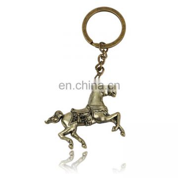 High quality metal 3D horse keychain