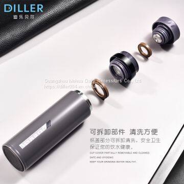 500ml White Dark Brown Double Wall Stainless Steel Sealed Insulated Thermos Vacuum Water Bottle photo-5