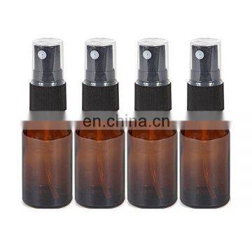 Amber 15 ml (1/2 oz) Glass Bottles with Black Fine Mist Sprayer's