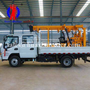 Truck Type Hydraulic Core Drill Rig Vertical Shaft Rotary Drill Rig With Hydraulic Take-off and Landing Type Folding Drill Tower
