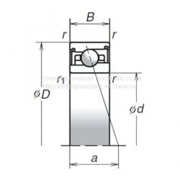 Machined Brass Cages Angular Contact Ball Bearings