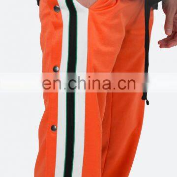 DiZNEW Navy Blue Black Orange Tearaway Track Pants For Men photo-4