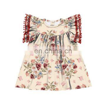 Cheetah Leopard Pom Pom Girls Dress Boutique Style Dress Baby Dress photo-5