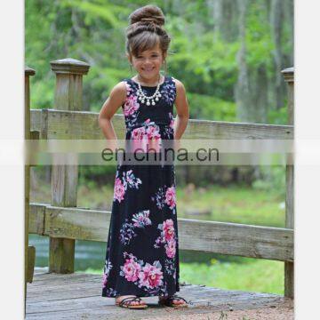 2019 Summer Mother and Child Dress The Parent-child Attire Floral Print Sleeveless Long Dress (this Link for Girls,1-8years) photo-5