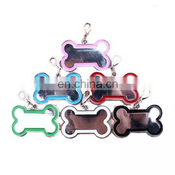 Wholesale bone shape custom logo dog tag charm