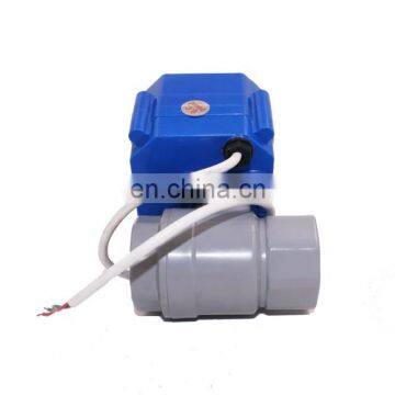 RoHS Cwx-60P 12v 24v 220v 380v Plastic Motorized Ball Valve 3 Inch for Water Treatment Machine photo-3