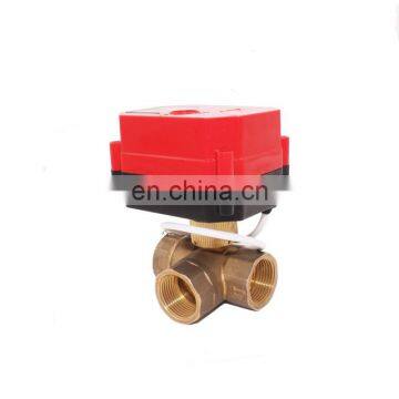 CWX-60P 6NM 2/3 Way Dn32 Brass Red Electric Ball Valve photo-3