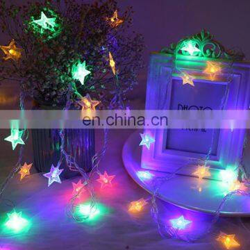 Battery Operated 1.5M Fairy LED String Light Star Shaped for Christmas Holiday Wedding Decoration Lights