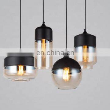 Industrial Glass Ball Hand Blown Chandelier Decorative Indoor Pendant Light