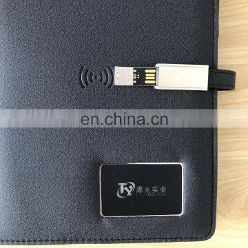 Notebook Business Power Bank Built in Cable PU Powerbank 8000mah