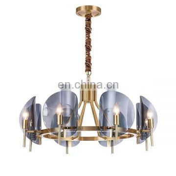 Hot Sale Fashion Home Bedroom Hanging Modern Glass Pendant Light Chandelier