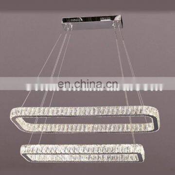 Modern simple crystal chandelier stainless steel crystal industrial wind button chandelier