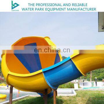 Children Small Water Rides Fiberglass Trumpet Water Slides for Water Park photo-6