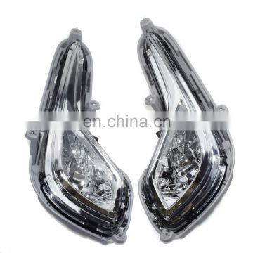 Chrome Led Clear Bumper Fog Lights Lamps Fit For Hyundai Accent  2012-2016