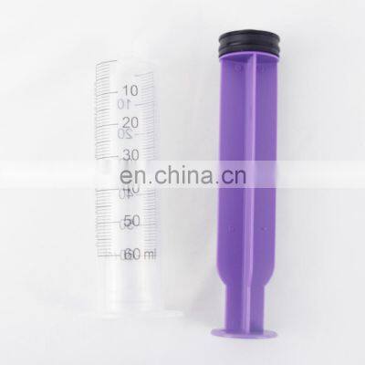 60ml pet feeding syringe with needle with tube