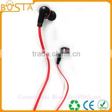 Fashionable China Wholesale Comfortable Stereo Computer Flat Cable Earphones Earbuds photo-3
