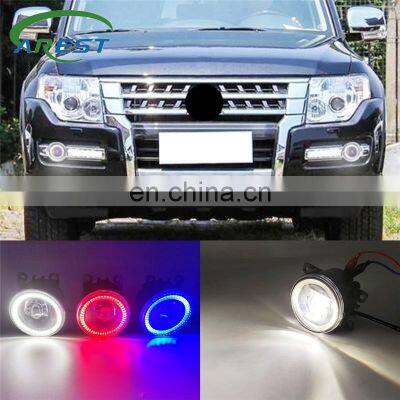 2 Functions For Mitsubishi Montero Pajero Sport 2013-2018 Auto LED DRL Daytime Running Light Car Angel Eyes Fog Lamp Foglight