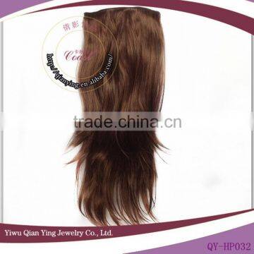 fashion curly brown half wig clip in hair extensions