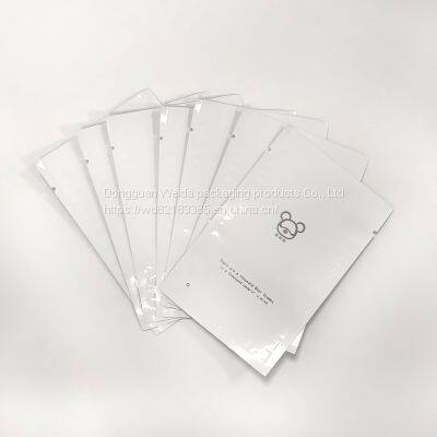 Aluminum foil self-adhesive bag zipper bag white printing composite packaging bag metal color bag atomizer packaging bag