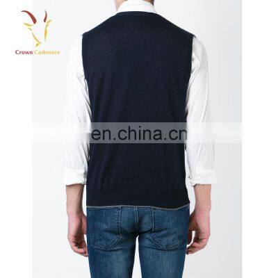 Mens Cashmere Sweater Vest , Sleeveless Sweater for Men photo-4
