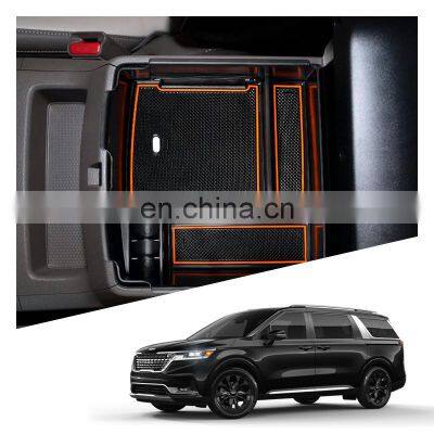 Interior Accessories Parts Silicone Armrest Rest Storage Box Center Control Console Organizer Tray For Kia Sedona Carnival 2022