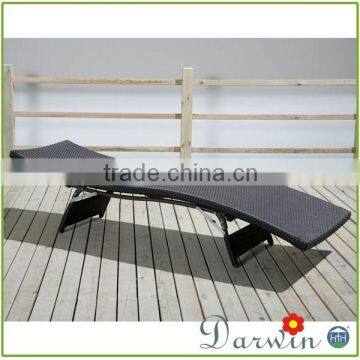 Garden PE Rattan Hotel Furniture Sun Armless Used Chaise Lounge